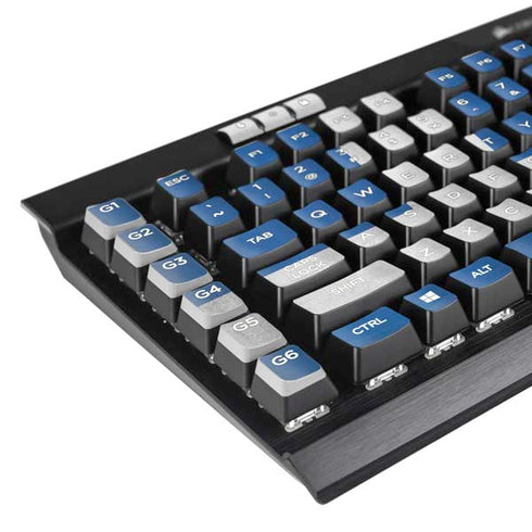 Greece Flag Distressed K95 RGB PLATINUM Mechanical Gaming Keyboard Skin